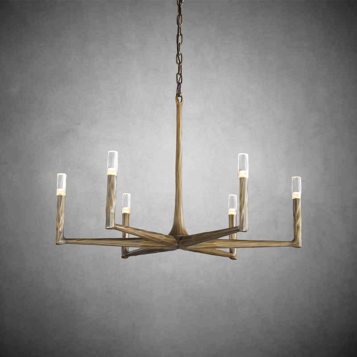 Thadeas Forged Round Chandelier 36" 48” 60” 72”