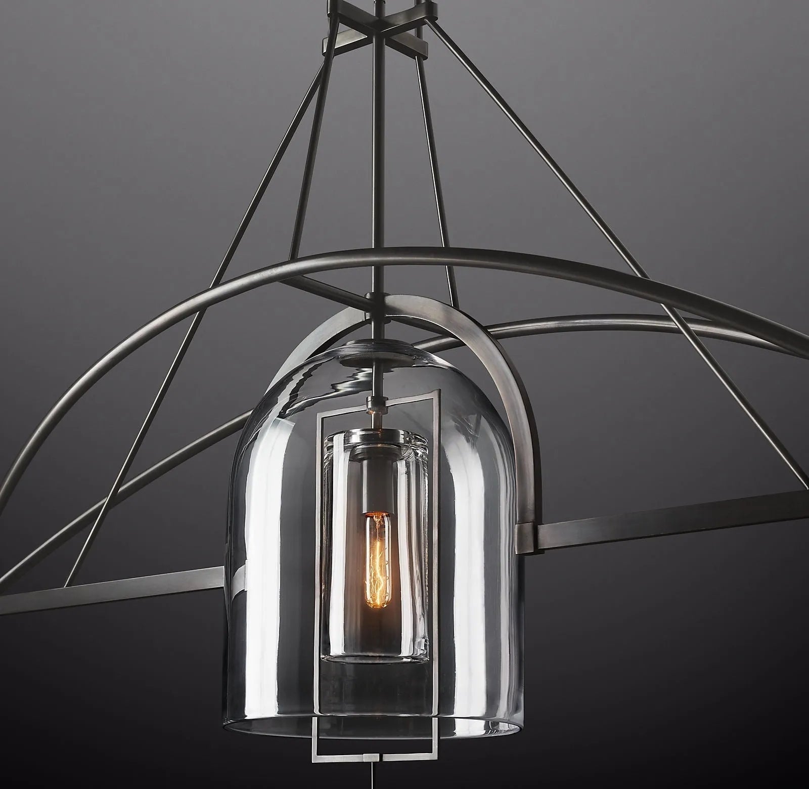 Fulcrum Round Chandelier 73" 3-Lights