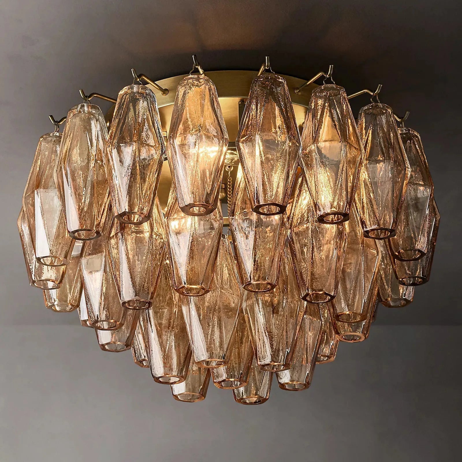 Chiaray Clear Glass Flushmount 17"