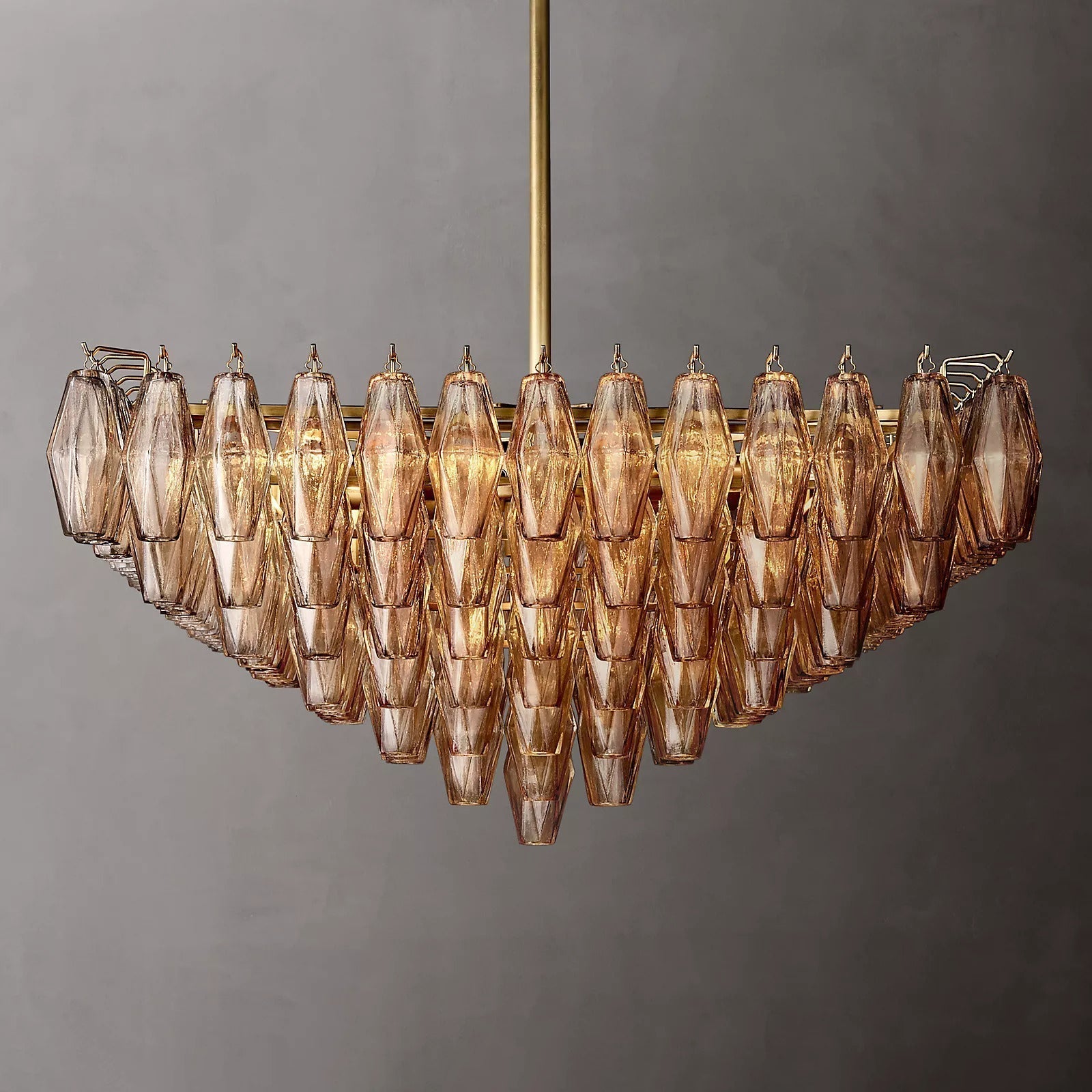 Chiaray Glass Multi-Tier Square Chandelier 32"SQ