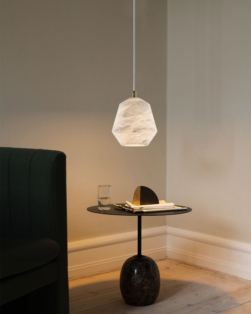 1-light White Alabaster Ceiling Pendant Lamp for dining room, living room, bedroom