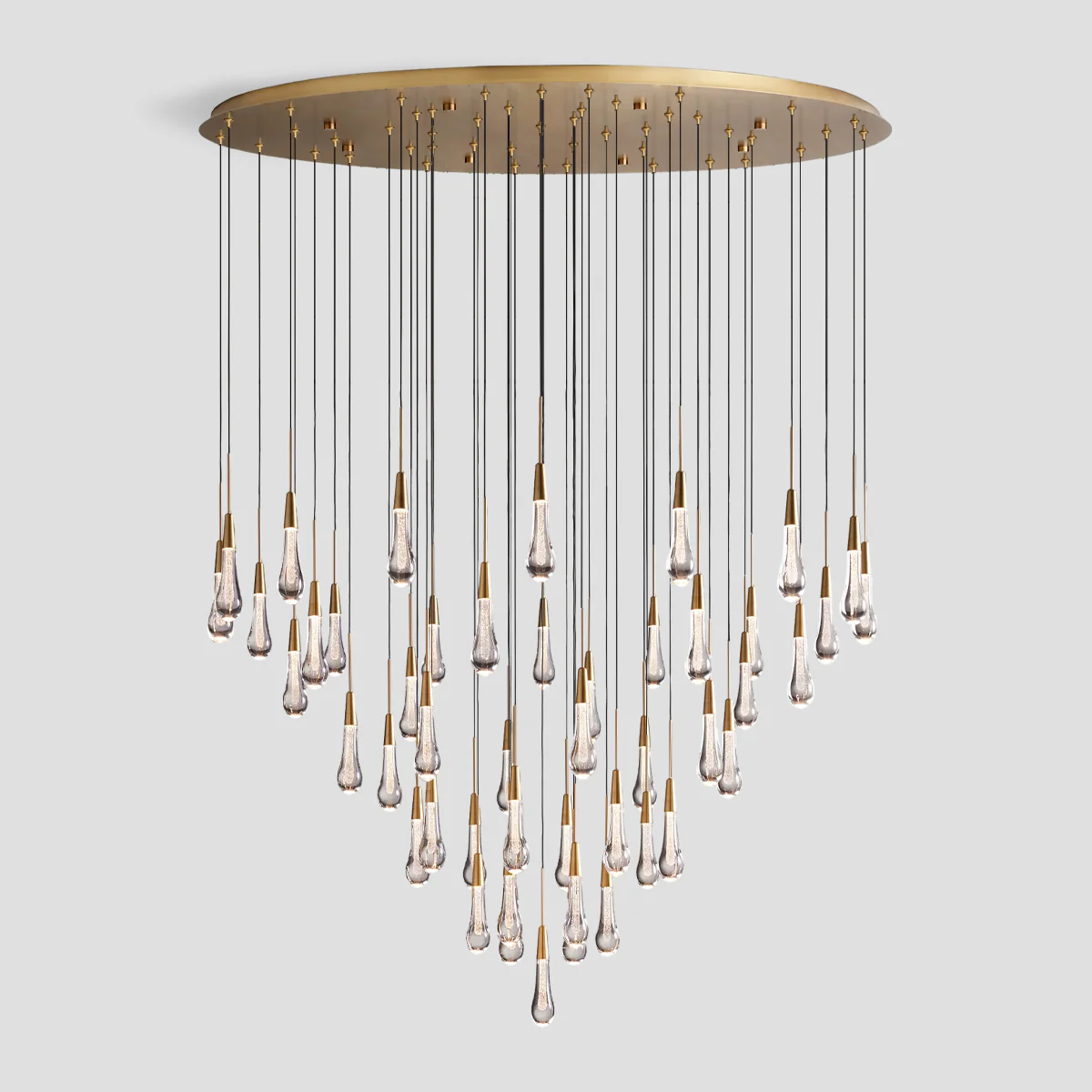 Soltaire Round Crystal Chandelier For Living Room Bathroom-MEET LIGHTING