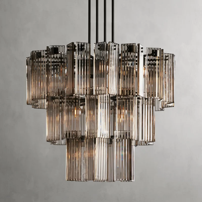 Delsie Round Chandelier-MEET LIGHTING