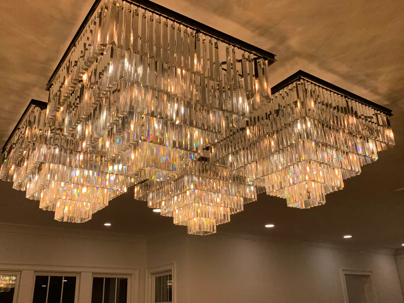 Odeom 5-Layer Crystal Square Chandelier 34"-MEET LIGHTING