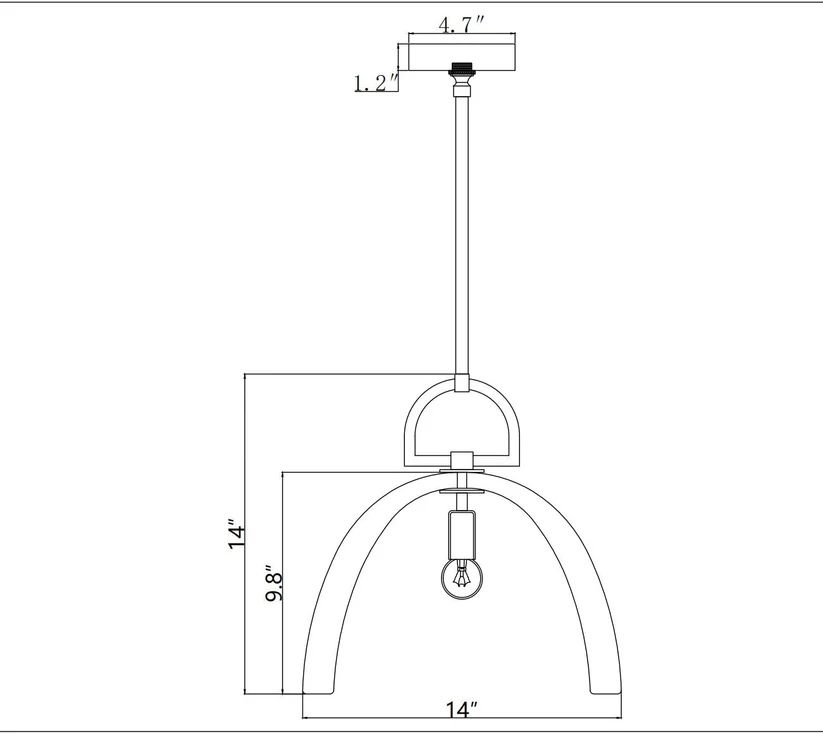 Hemisphere Modern Glass Pendant Light