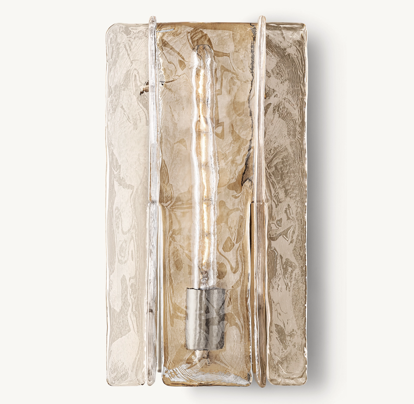 Lattice Clear Glass Sconce 15"