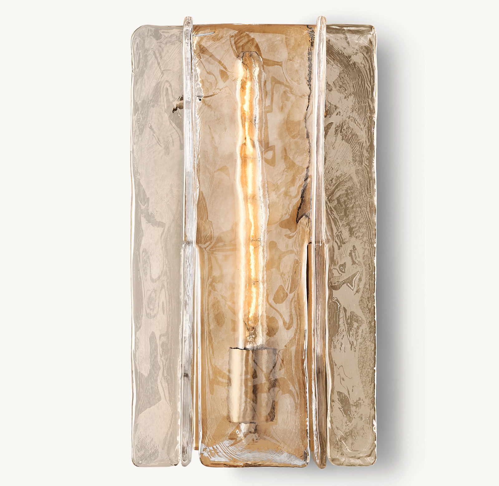 Lattice Smoke Glass Sconce 15"