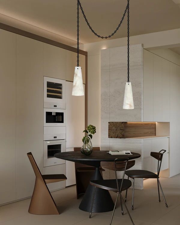 Luccas Contemporary Alabaster Pendant Light