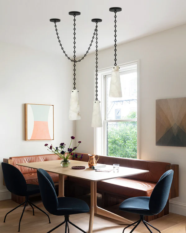 Luccas Contemporary Alabaster 1-Light Chandelier
