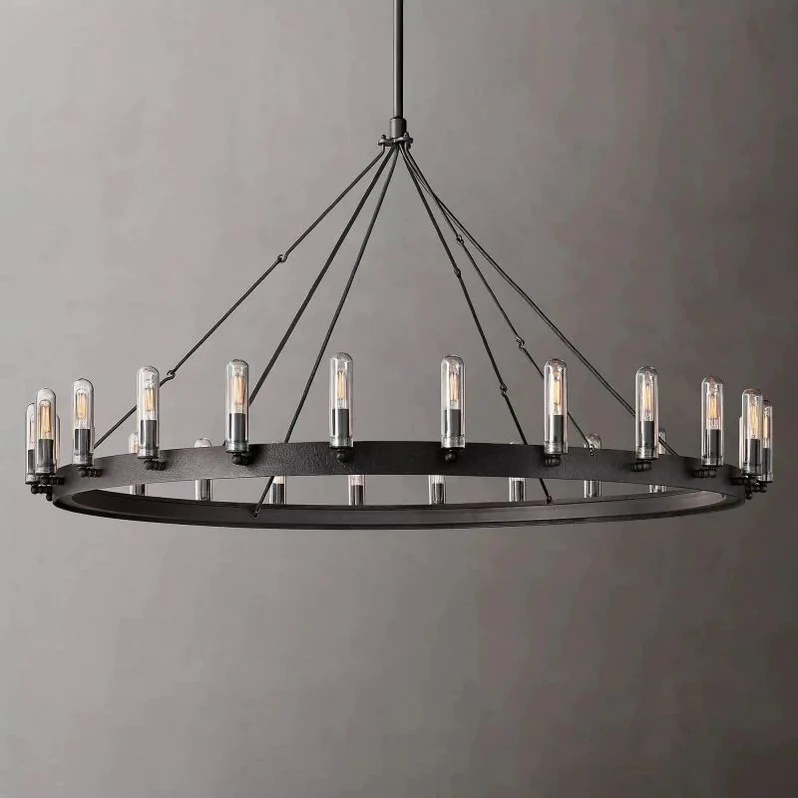 Camino Vintage Filament Outdoor Round Chandelier-MEET LIGHTING