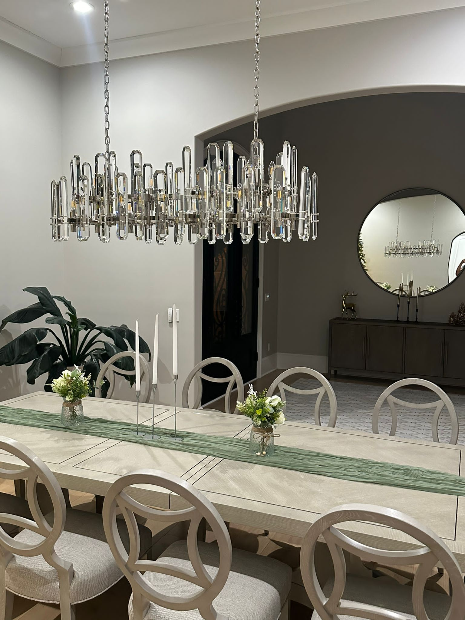 Bonnington Crystal Linear Chandelier 54"-MEET LIGHTING
