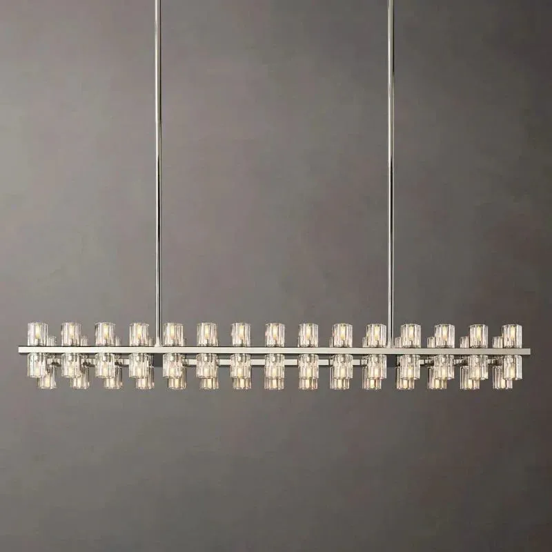 Arcachon Crystal Rectangular Chandelier 54"