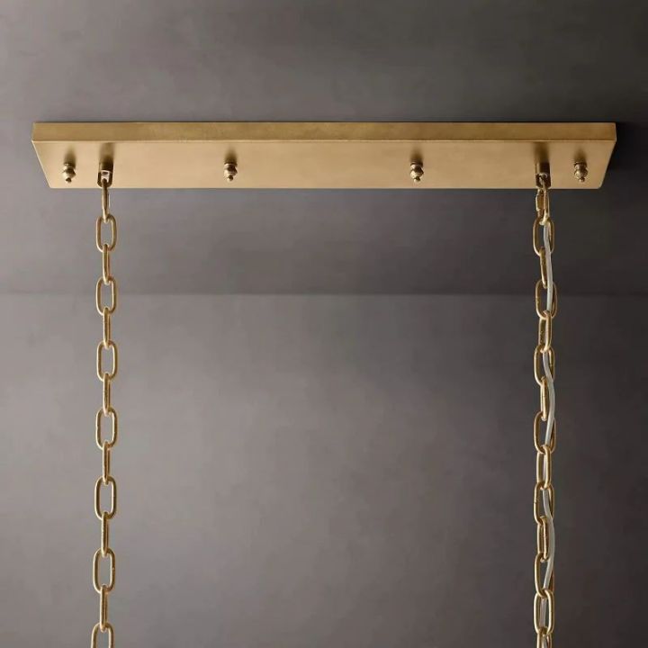 1920s Odeon Crystal Art Deco Rectangular Chandelier 40"