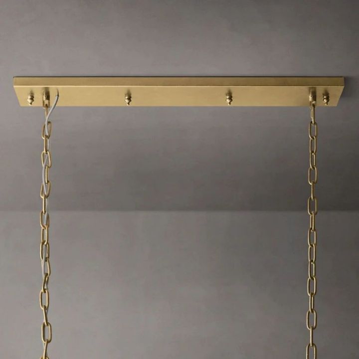 1920s Odeon Crystal Art Deco Single Rectangular Chandelier 49"W/60"W