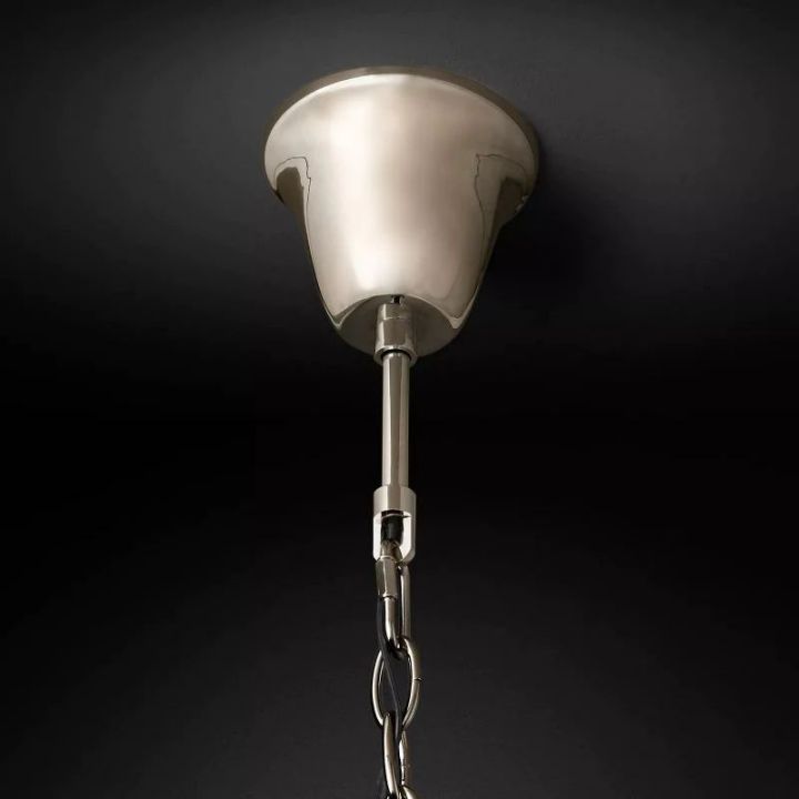 1920s Odeon Crystal Art Deco Round Chandelier 44"