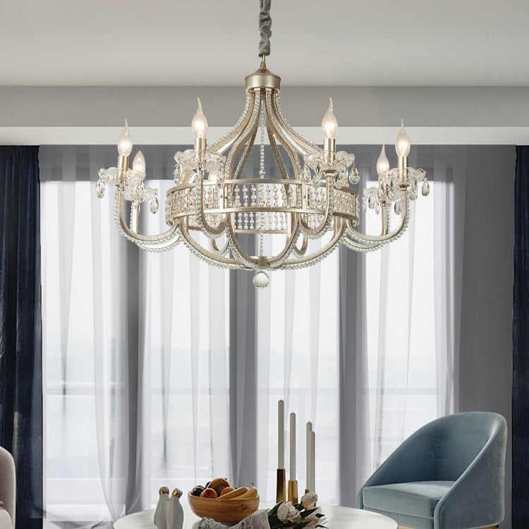 Light Luxury Nordic Vintage Candle Iron Lantern Chandelier for Living / Dining Room / Bedroom-MEET LIGHTING