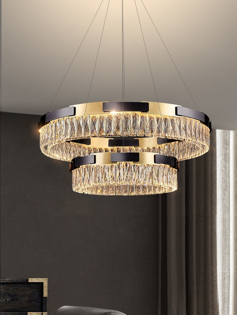 New Designer Recommended Modern Light Luxury Round/Oval Crystal Chandelier for Living Room/Dining Room-MEET LIGHTING