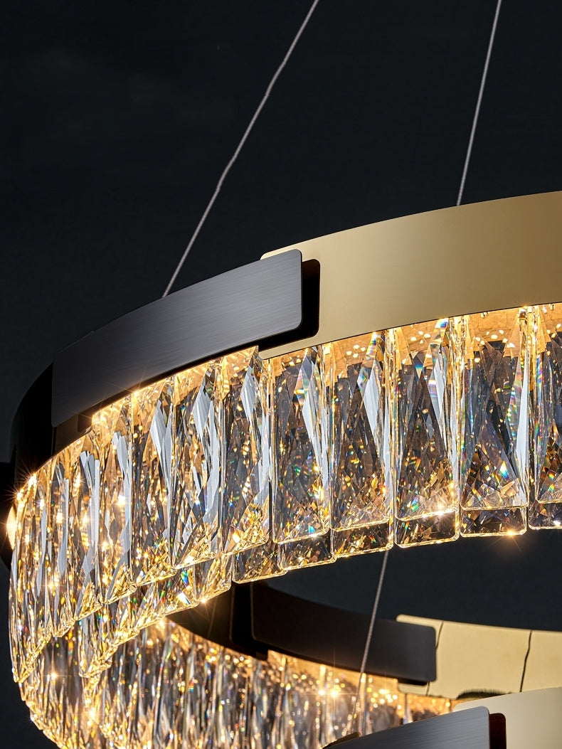 New Designer Recommended Modern Light Luxury Round/Oval Crystal Chandelier for Living Room/Dining Room-MEET LIGHTING