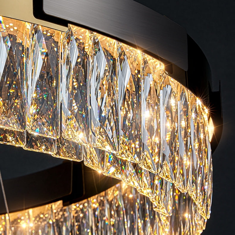 New Designer Recommended Modern Light Luxury Round/Oval Crystal Chandelier for Living Room/Dining Room-MEET LIGHTING