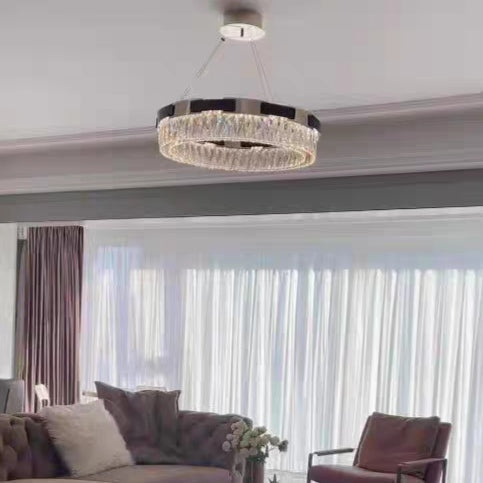 New Designer Recommended Modern Light Luxury Round/Oval Crystal Chandelier for Living Room/Dining Room-MEET LIGHTING