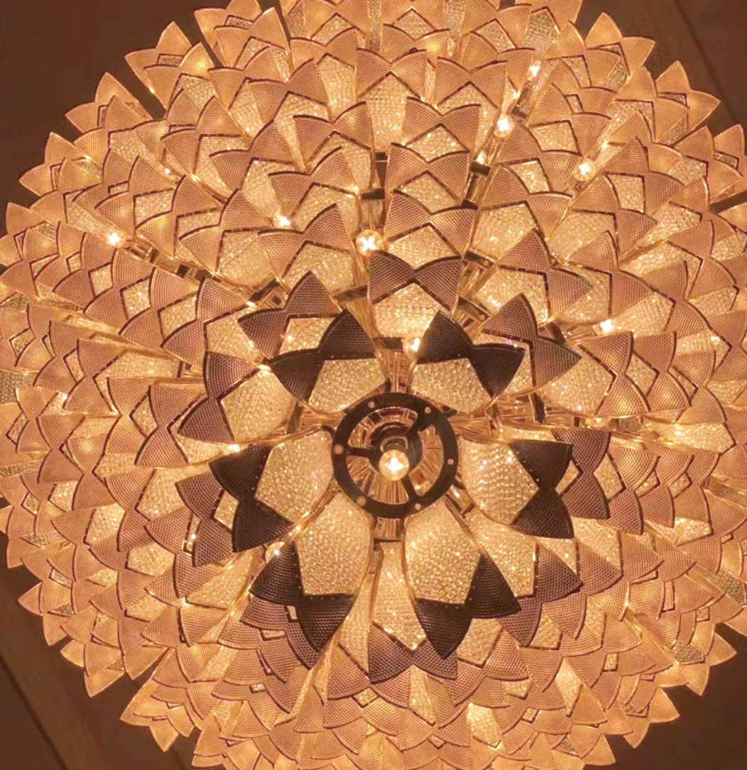 Extra Large Luxury Multi-tier Gold CrystalChandelier for Stairs/Large High-ceiling Room-MEET LIGHTING