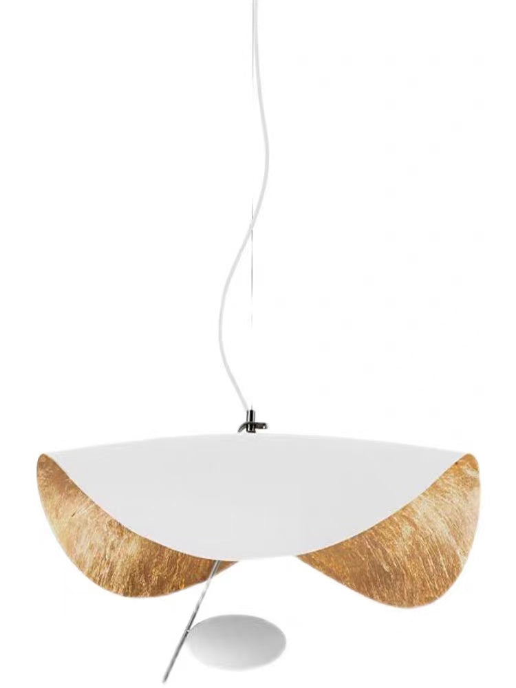 Designer Model Modern Art Hat Shape Gold Leaf Pendant Chandelier for Living/Dining Room-MEET LIGHTING