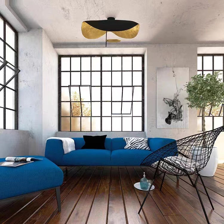 Designer Model Modern Art Hat Shape Gold Leaf Pendant Chandelier for Living/Dining Room-MEET LIGHTING