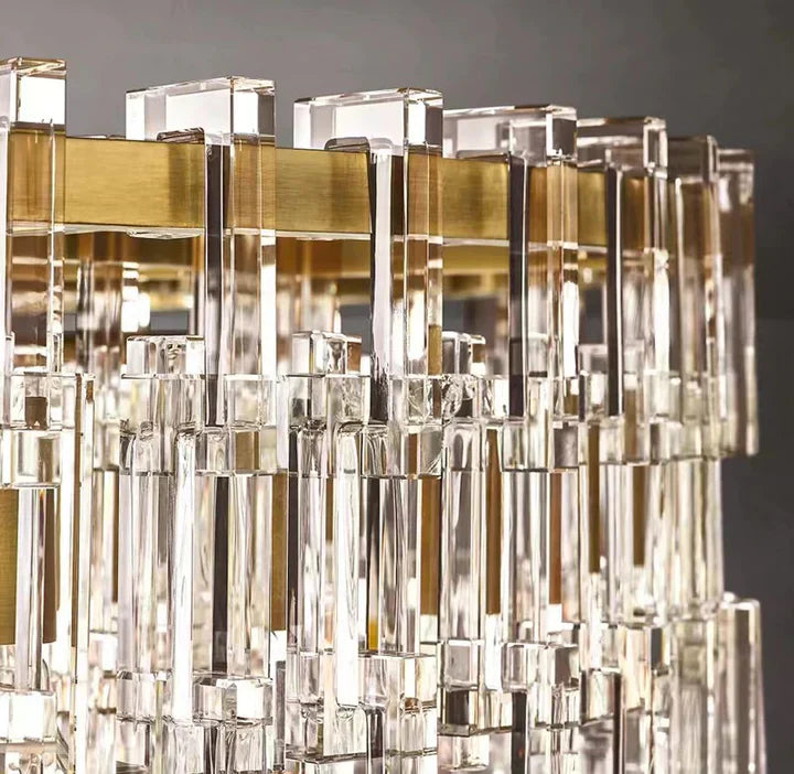 Extra Large Multi-layer Round/ Rectangle Crystal Ceiling Chandelier for Living/ Dining Room-MEET LIGHTING
