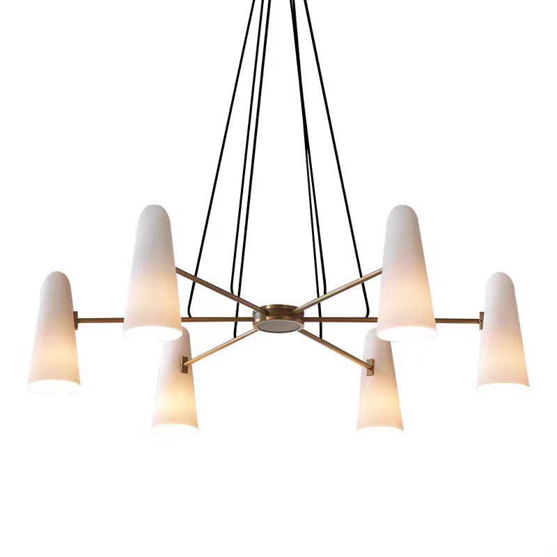 Modern Style Round Cone Glass Chandelier for Bedroom/Living Room/Dining Room-MEET LIGHTING