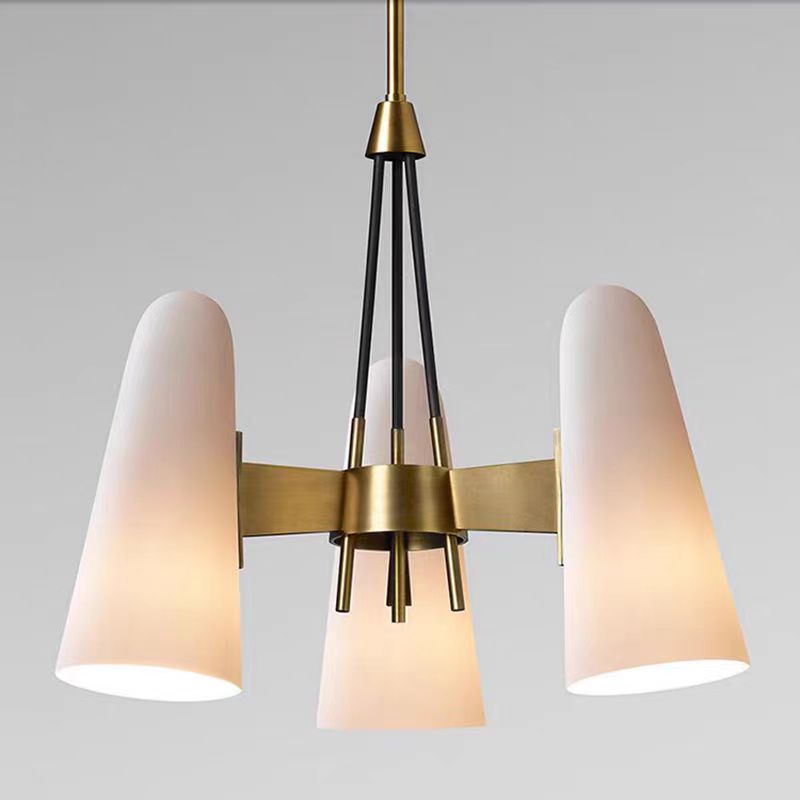 Modern Style Round Cone Glass Chandelier for Bedroom/Living Room/Dining Room-MEET LIGHTING