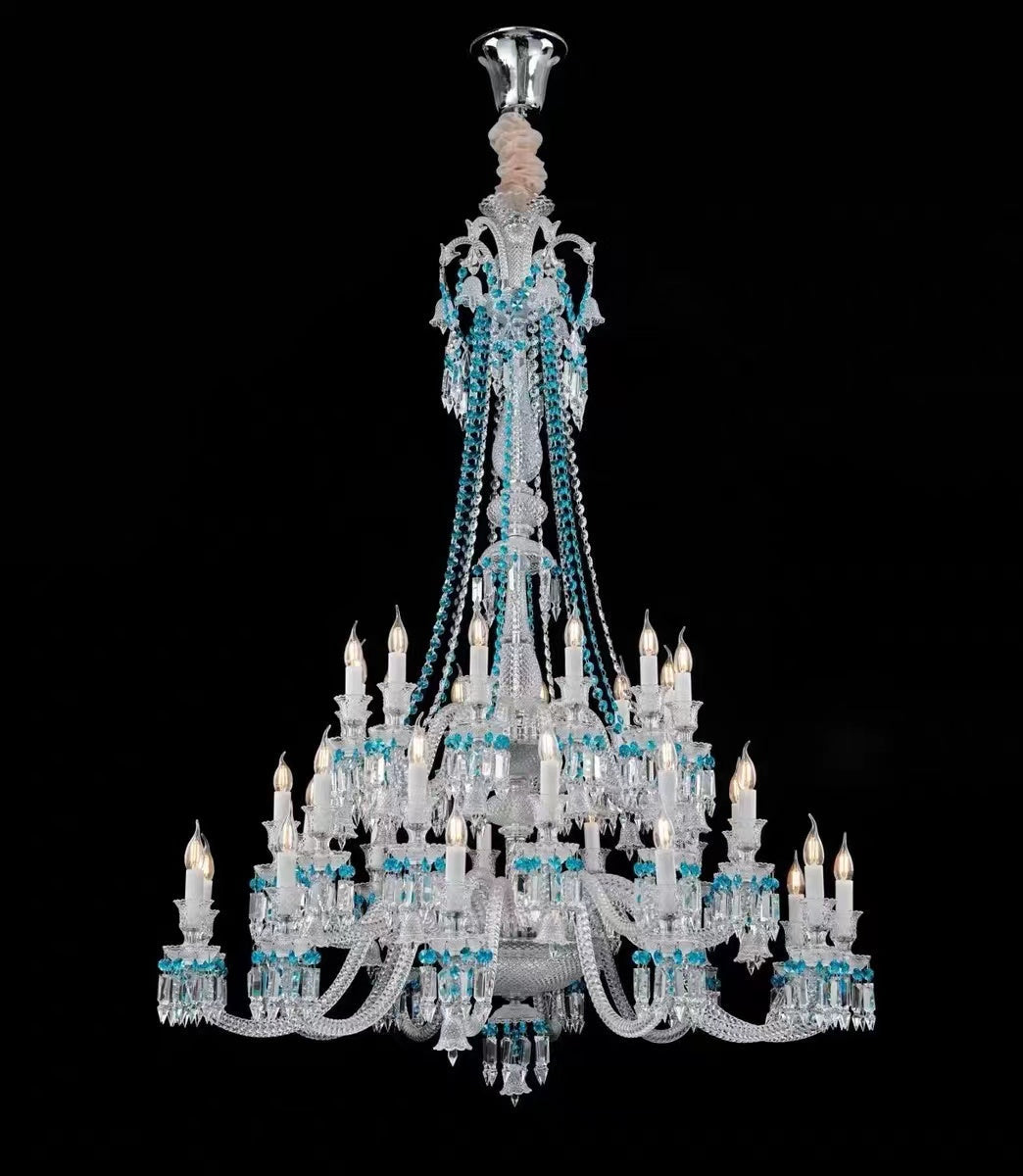 European-style Luxury Colorful Candle Crystal Oversized Chandelier Art Branch Designer Foyer/Staircase Light Fixture-MEET LIGHTING