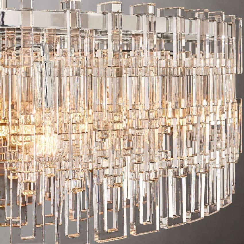 Mariogold Multi-Tier Crystal Chain Round Chandelier 60"