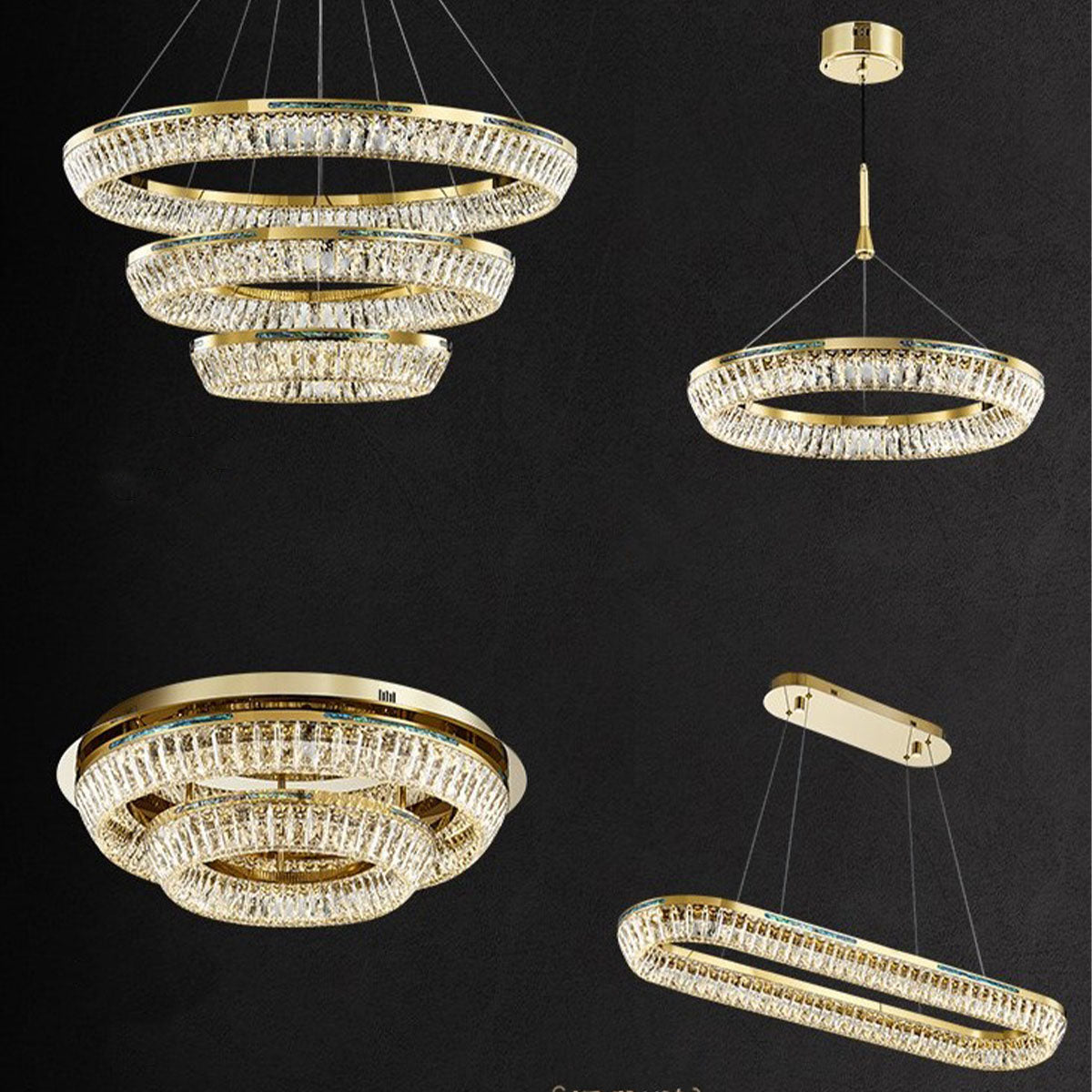 Light Luxury Creative Multi-layer Shell Crystal Art Chandelier for Living/Dining Room-MEET LIGHTING