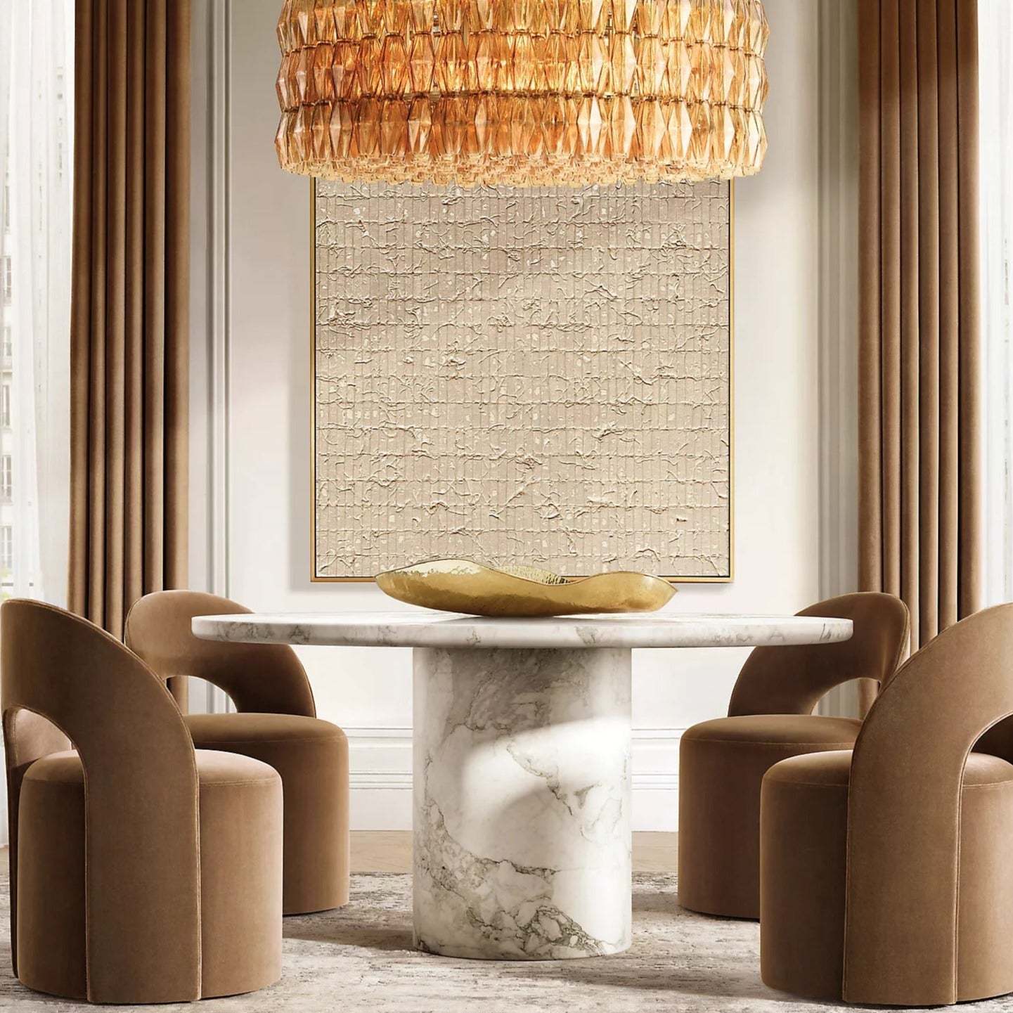 Chiaray Glass Round Chandelier 47"