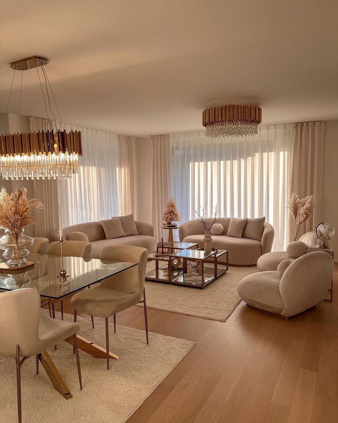 Gold/Silver Round Modern Tiered Metal Crystal Chandelier-MEET LIGHTING