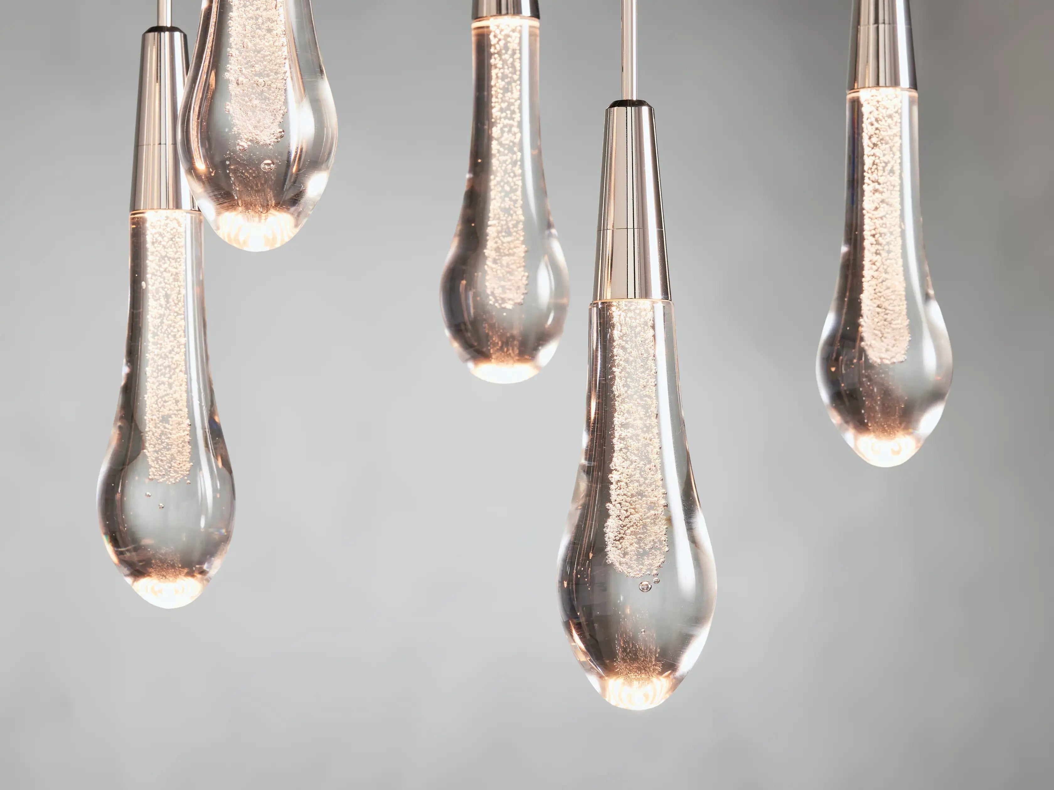 Soltaire Glass Linear Chandelier 36"