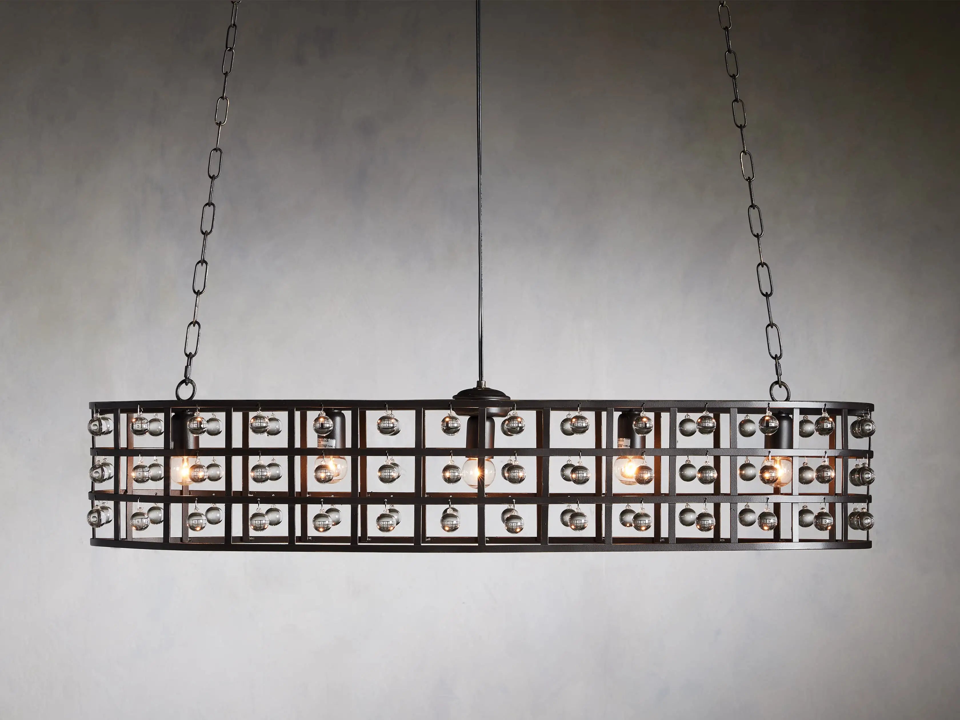 La Cage 5-Light Oval Chandelier-MEET LIGHTING