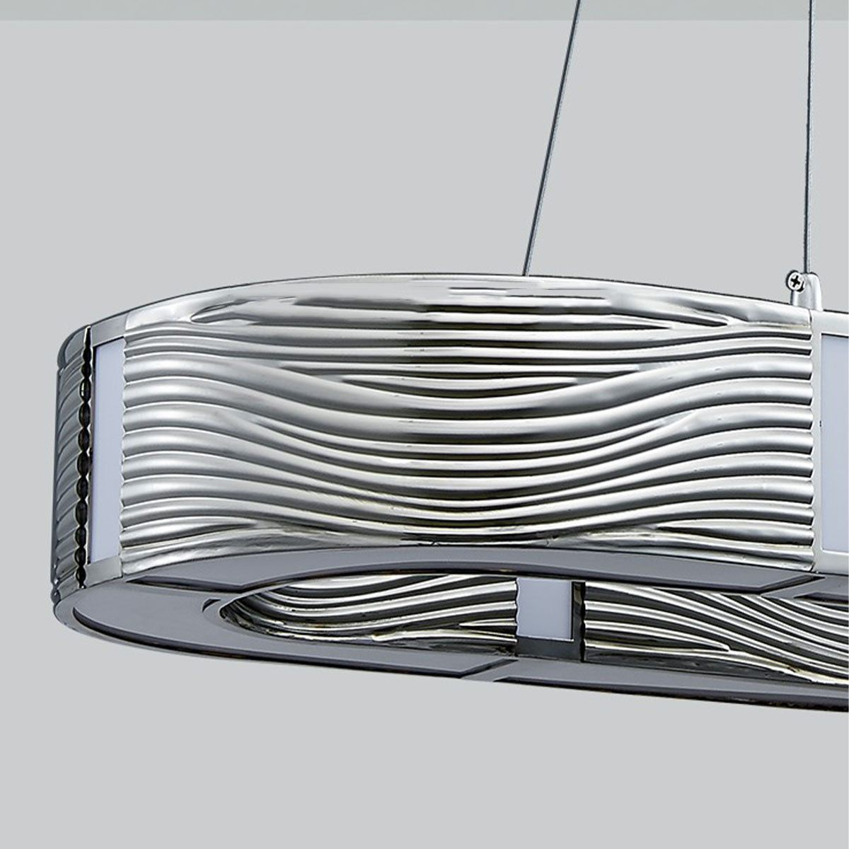 Nordic Light Luxury Chrome/Gold 0-shaped Chandelier for Living/Dining Room-MEET LIGHTING