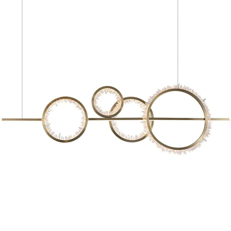 Rose Rock Crystal Gear Chandelier Contemporary Chandelier Hallway-MEET LIGHTING