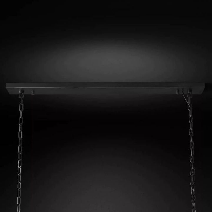 1920s Odeon Crystal Art Deco Rectangular Chandelier 72"