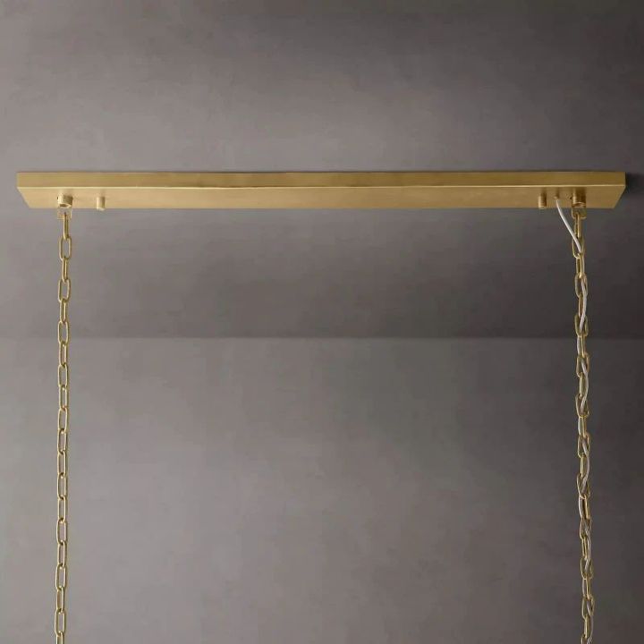 1920s Odeon Crystal Art Deco Rectangular Chandelier 72"