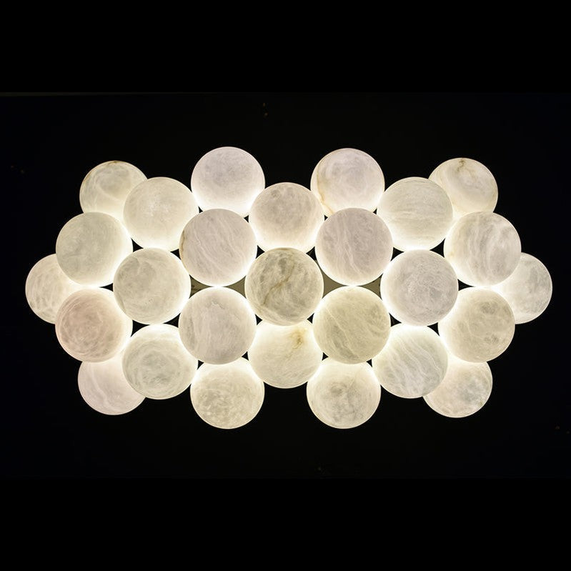 Alabaster 27-Ball Chandelier for Timeless Luxury-MEET LIGHTING
