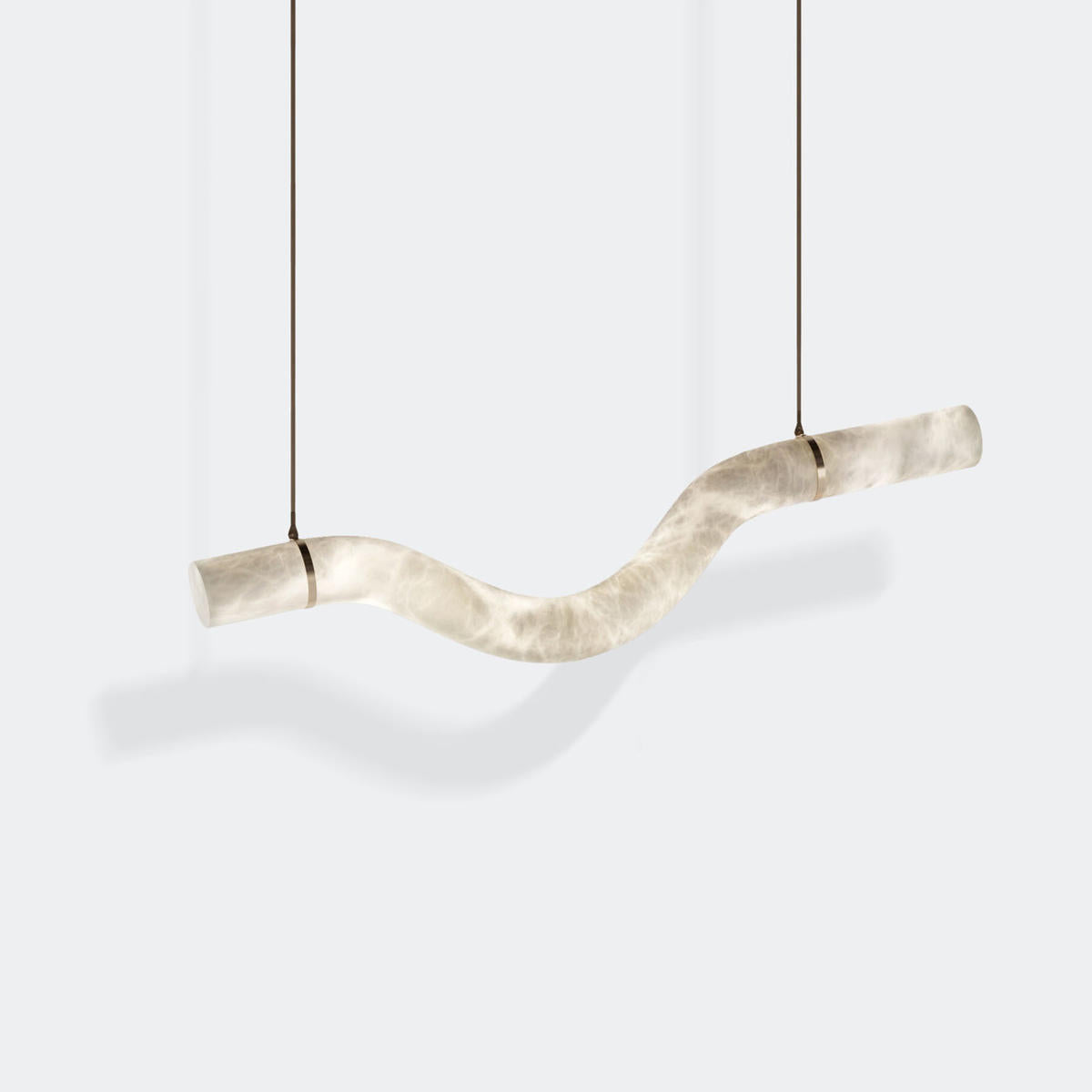 Alabaster Curved Chandelier-MEET LIGHTING