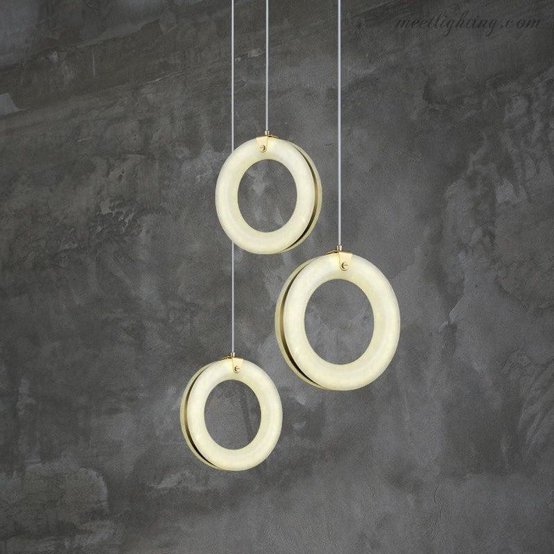 Alabaster Duplex Staircase Chandelier Light-MEET LIGHTING