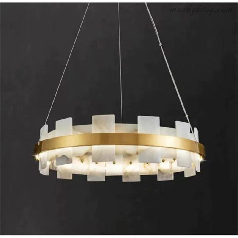 Alabaster Glo Modern Chandelier-MEET LIGHTING