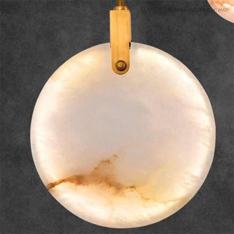 Alabaster Long Staircase Chandelier-MEET LIGHTING