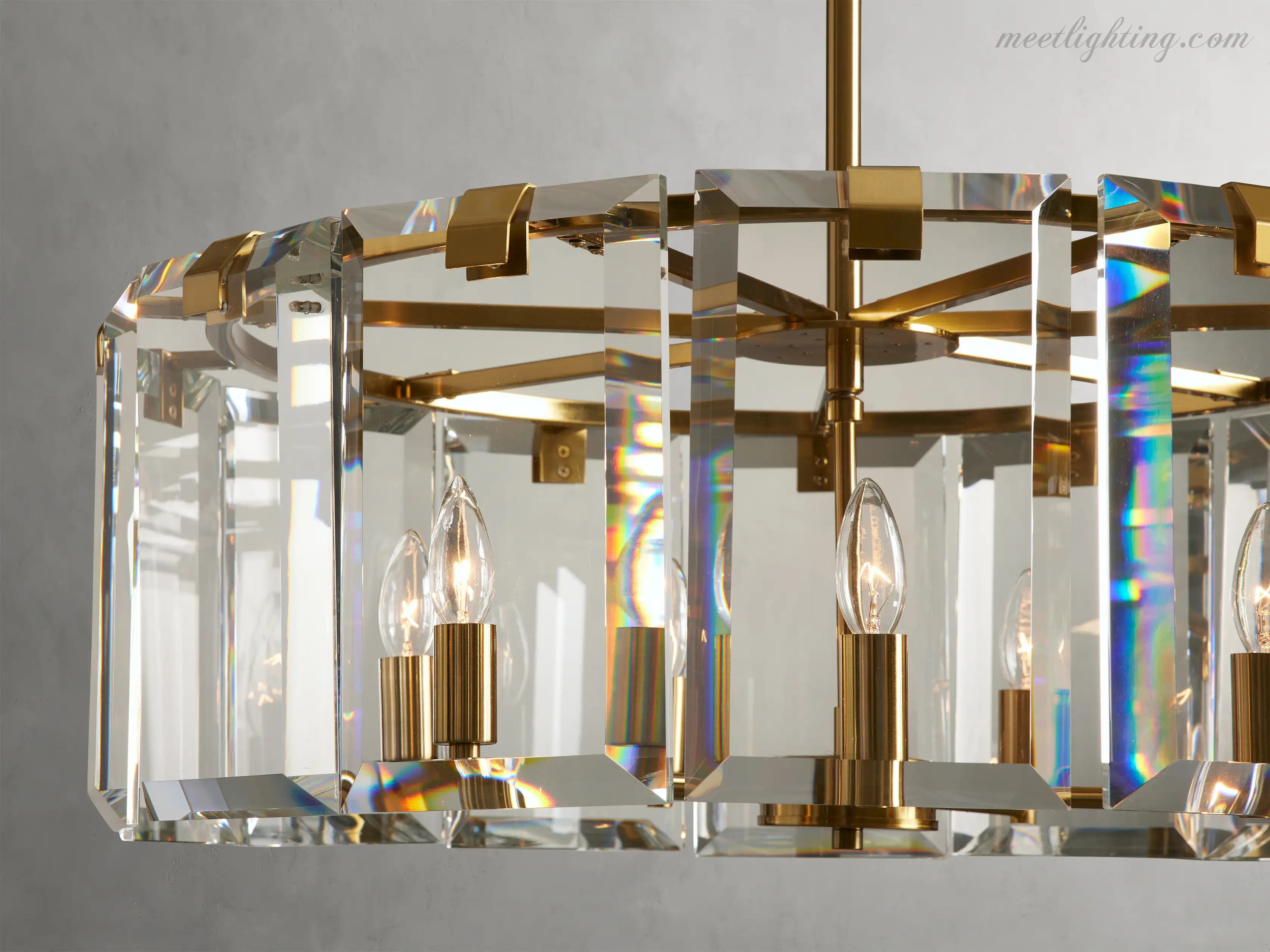 Amaya Round Crystal Chandelier-MEET LIGHTING