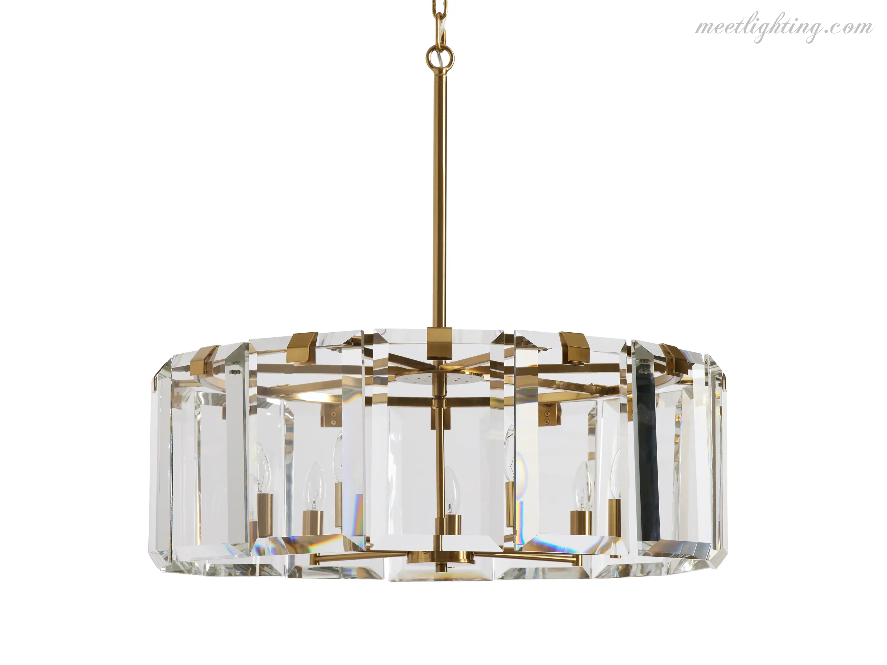 Amaya Round Crystal Chandelier-MEET LIGHTING