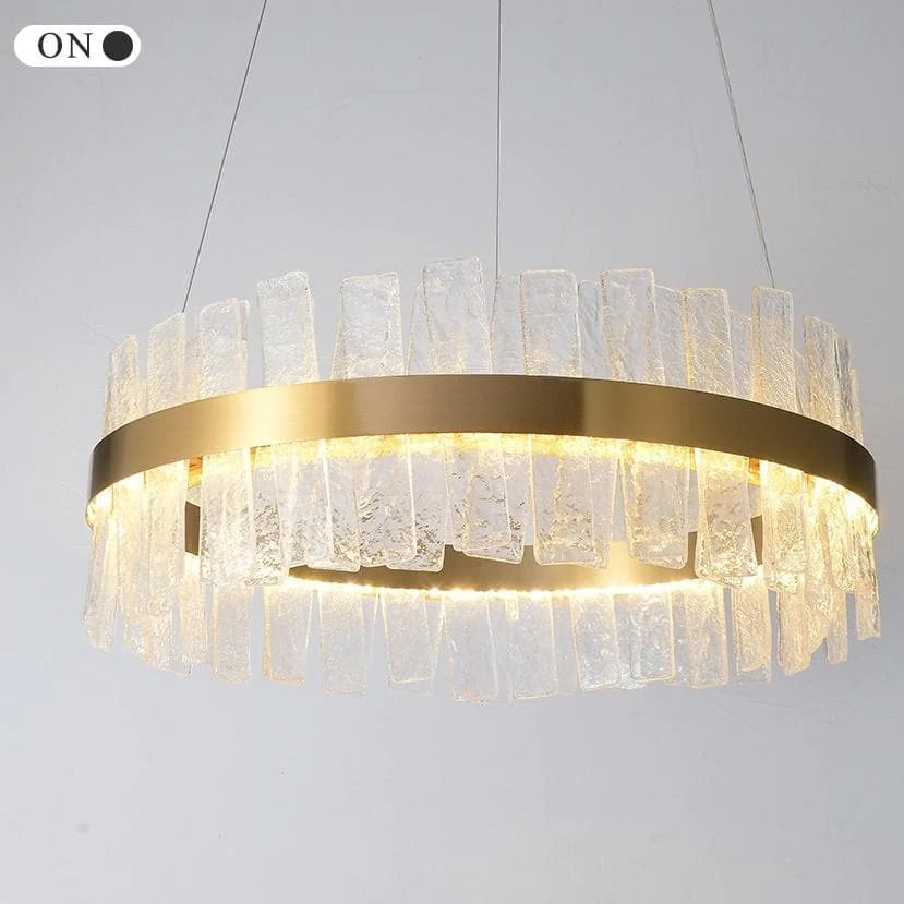 Andrea Round Crystal Chandelier-MEET LIGHTING