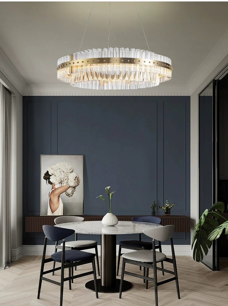 Aquinox 2-Tier Oval Chandelier-MEET LIGHTING